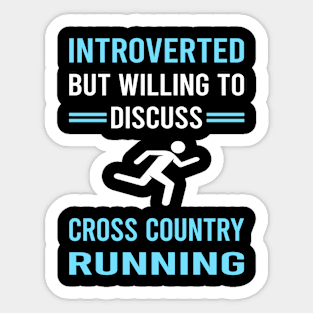 Introverted Cross Country Running XC Sticker